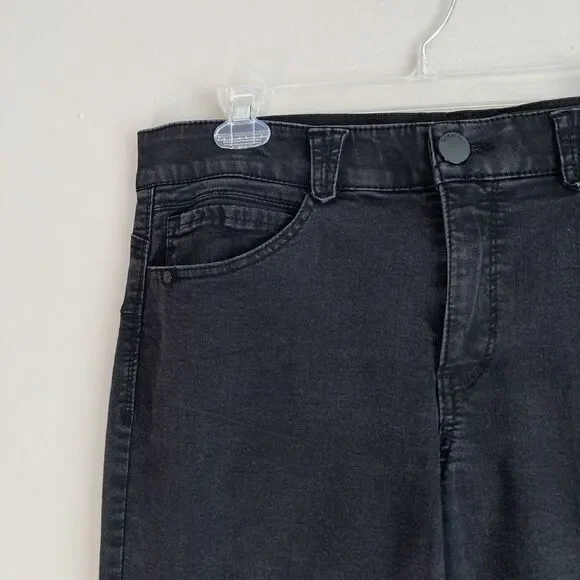 Democracy Pants "Ab"Solution Black Stretch Skinny Jeans Womens Size 16 Classic - Picture 2 of 9